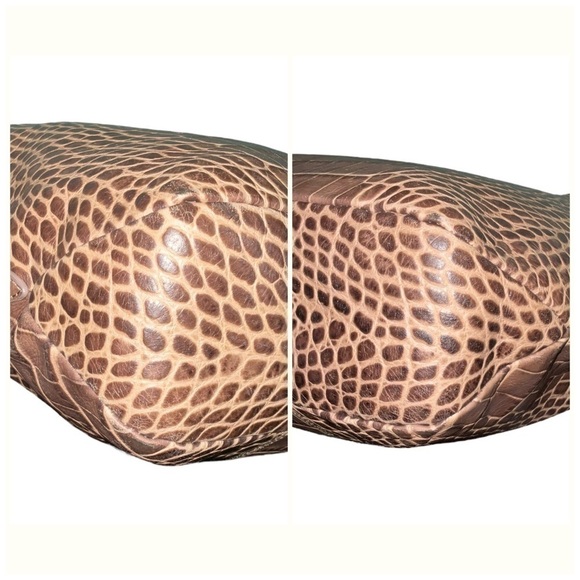 Brahmin Delaney Taupe Savannah Leather Shoulder Bag Crossbody Tote NWOT - Picture 8 of 14